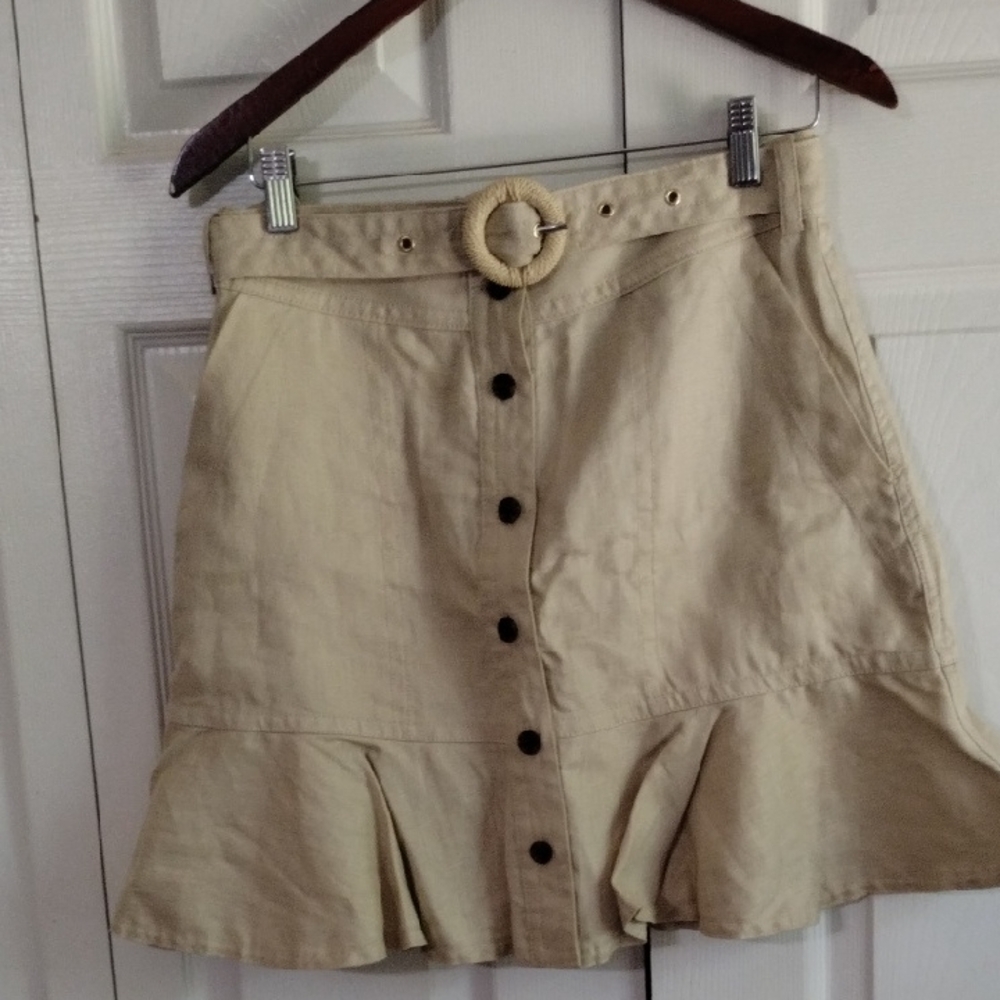 Banana Republic 100 Linen Shirt Pockets Mini Size 6 New  preppy